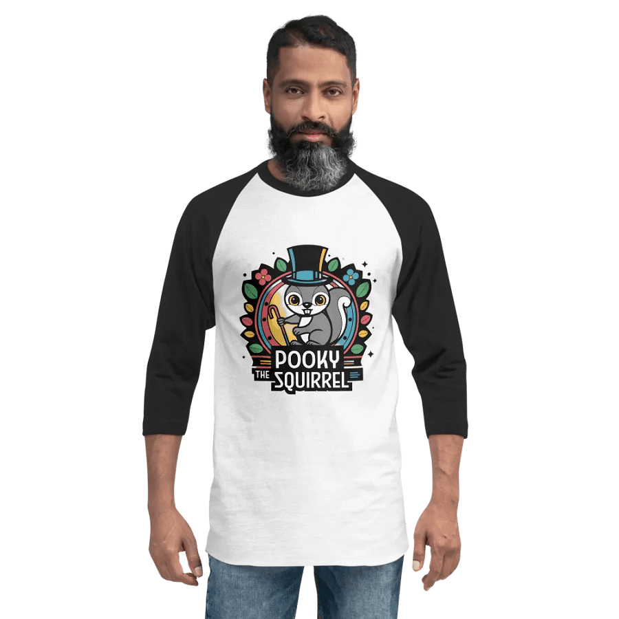 Pooky's Dapper Squirrel Raglan Tee product image (2)