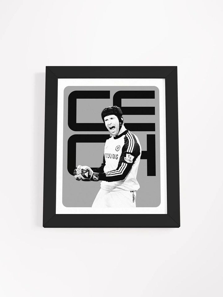 Petr Čech BW Chelsea Name Art Framed Print product image (1)