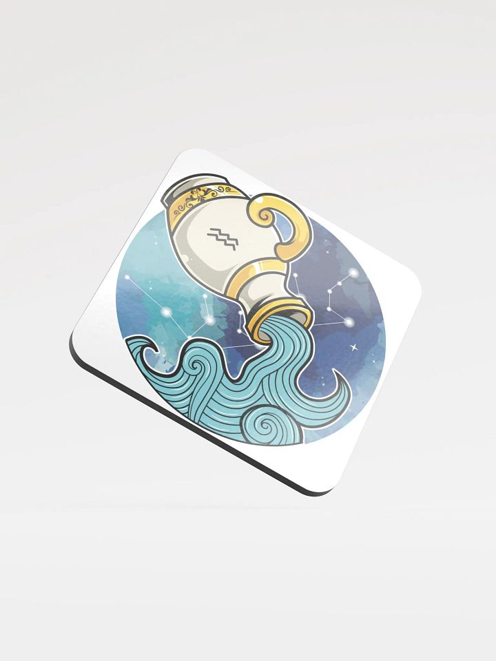 Aquarius Zodiac Cork Coaster product image (1)