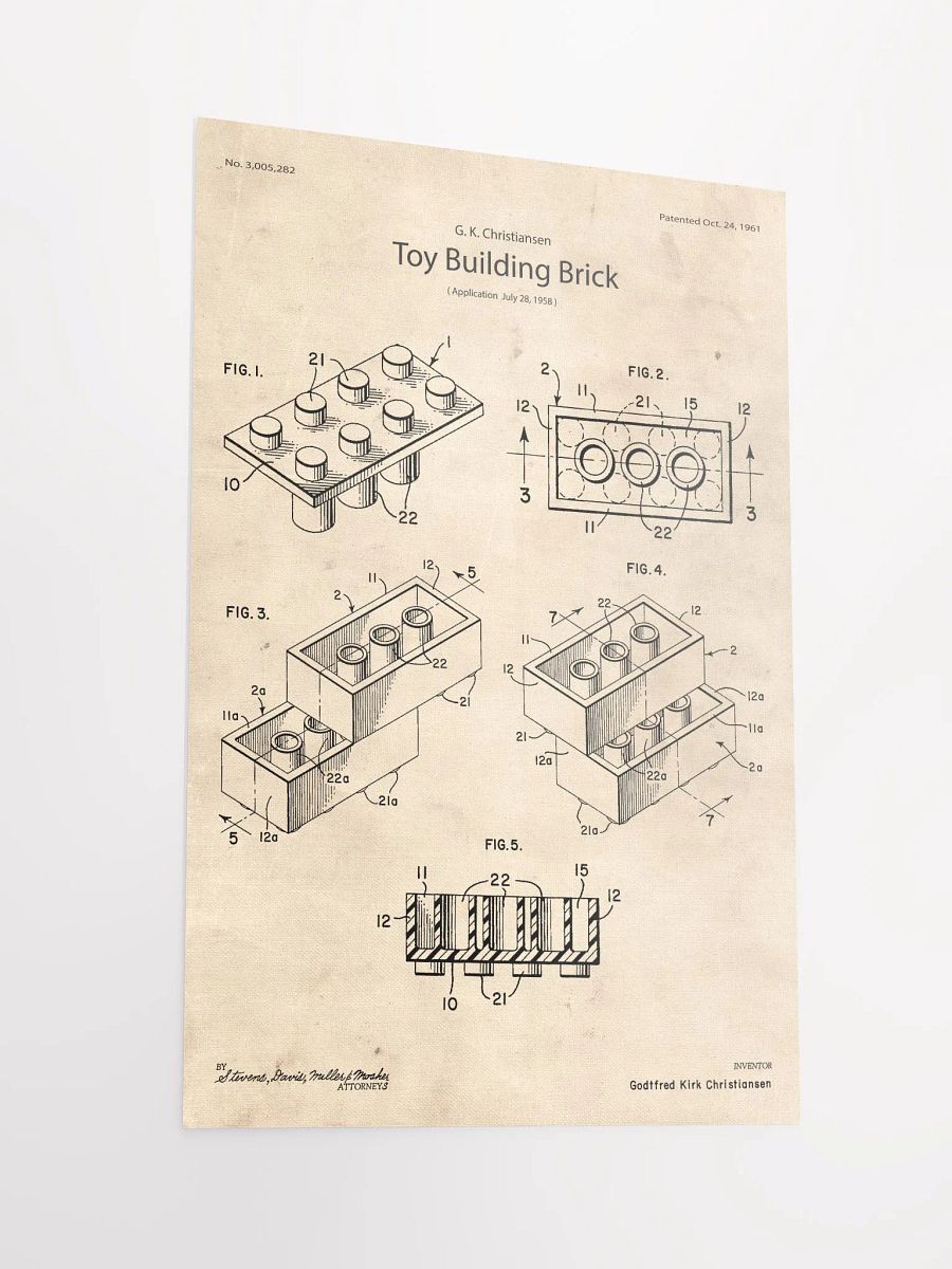 LEGO Brick Patent | Poster product image (3)