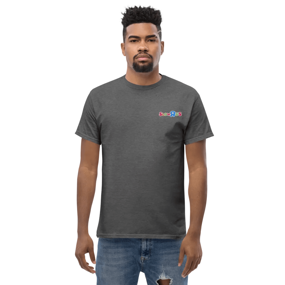 SLOW-R-US UNISEX EMBROIDERED HEAVY TEE product image (7)