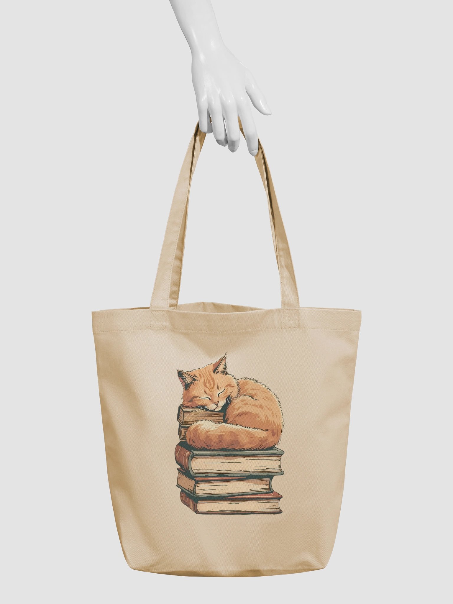 Bookish Cat Nap Tote Bag product image (3)