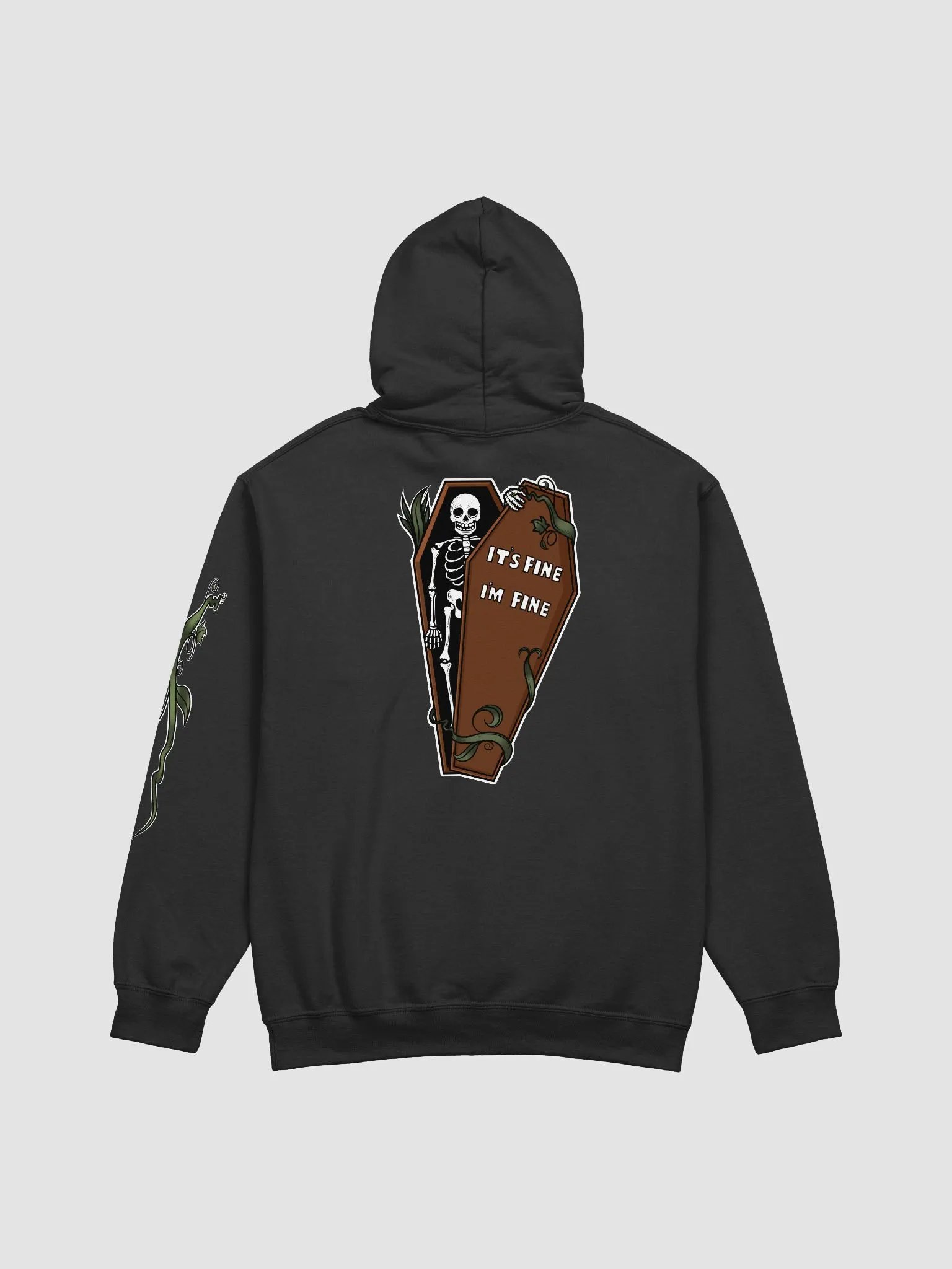it's fine i'm fine hoodie (left sleeve) product image (2)
