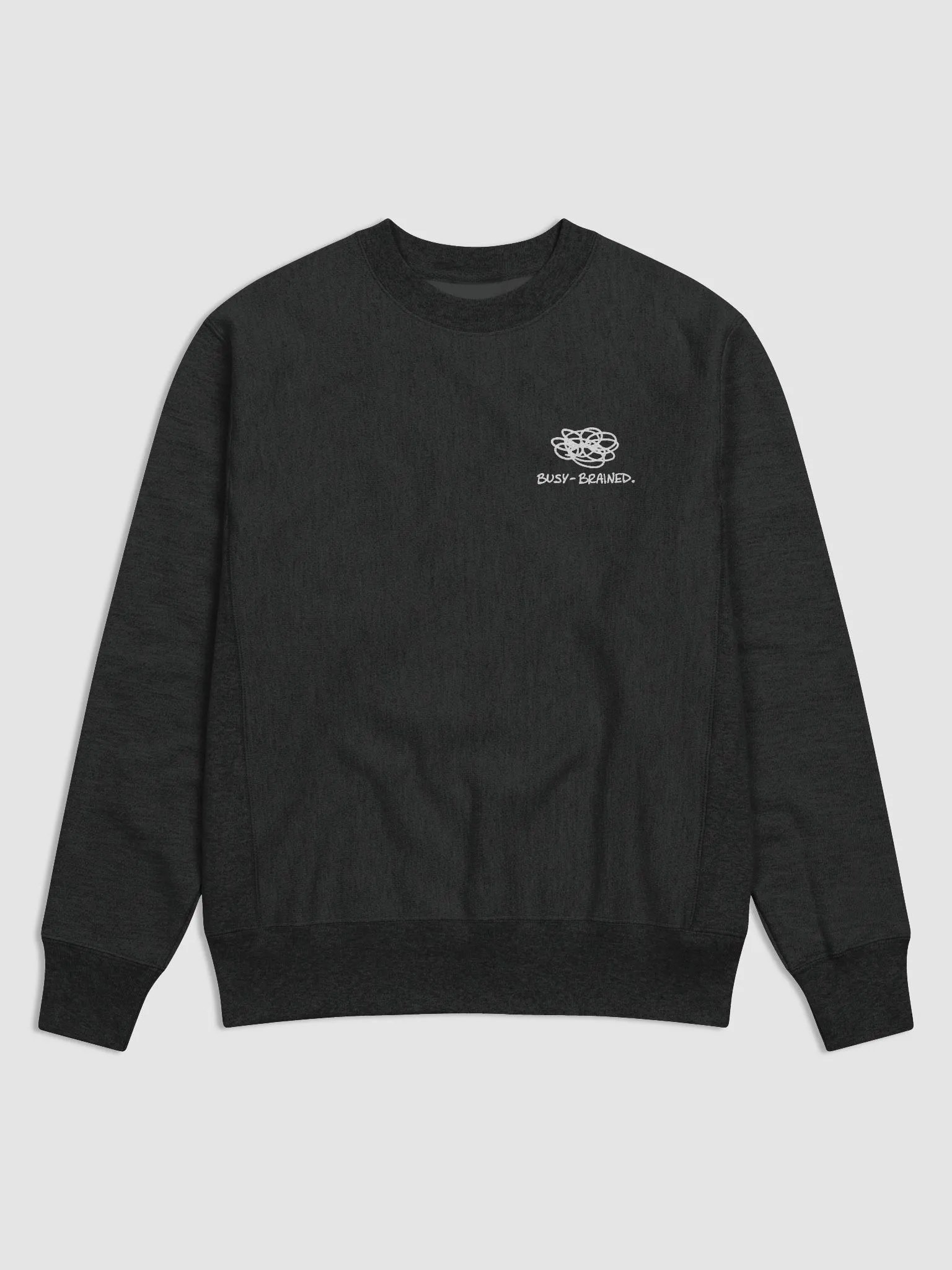 BUSY-BRAINED (sm. white design) Champion Cotton Max Sweatshirt product image (1)