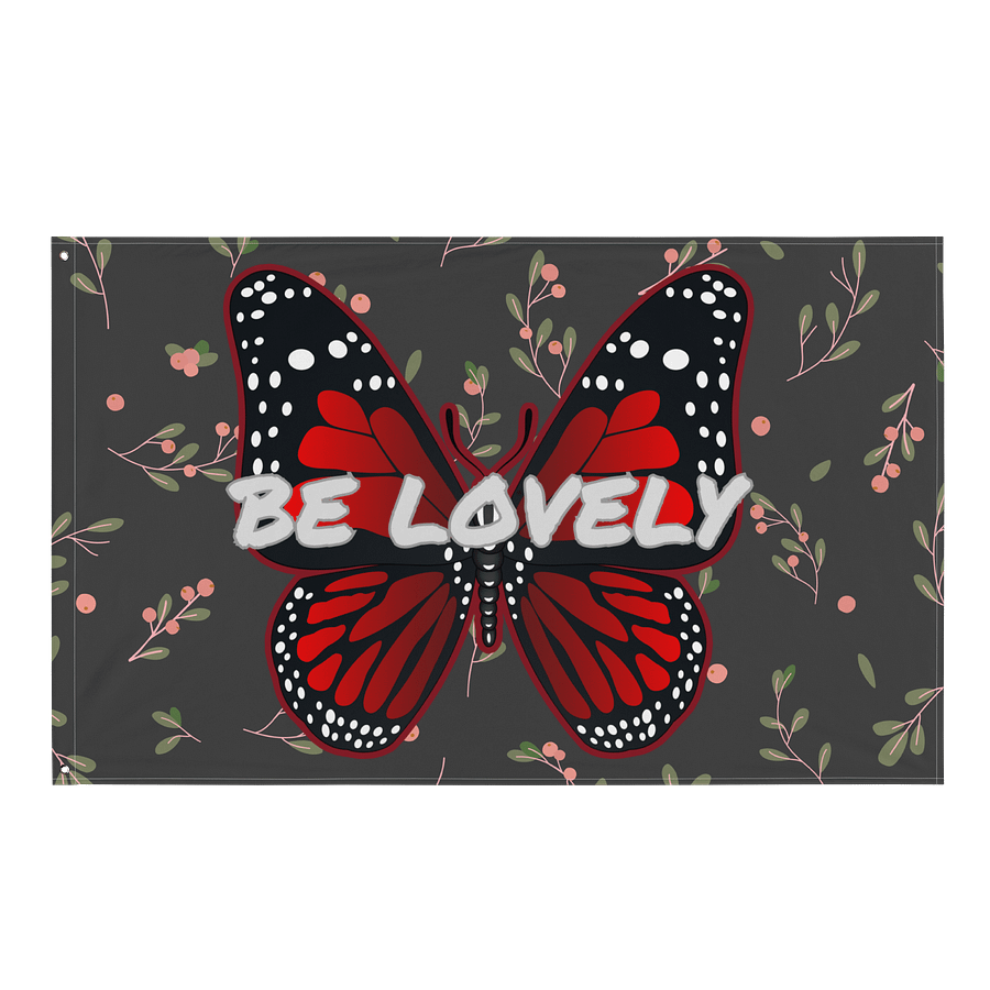Be Lovely Butterfly Flag product image (1)