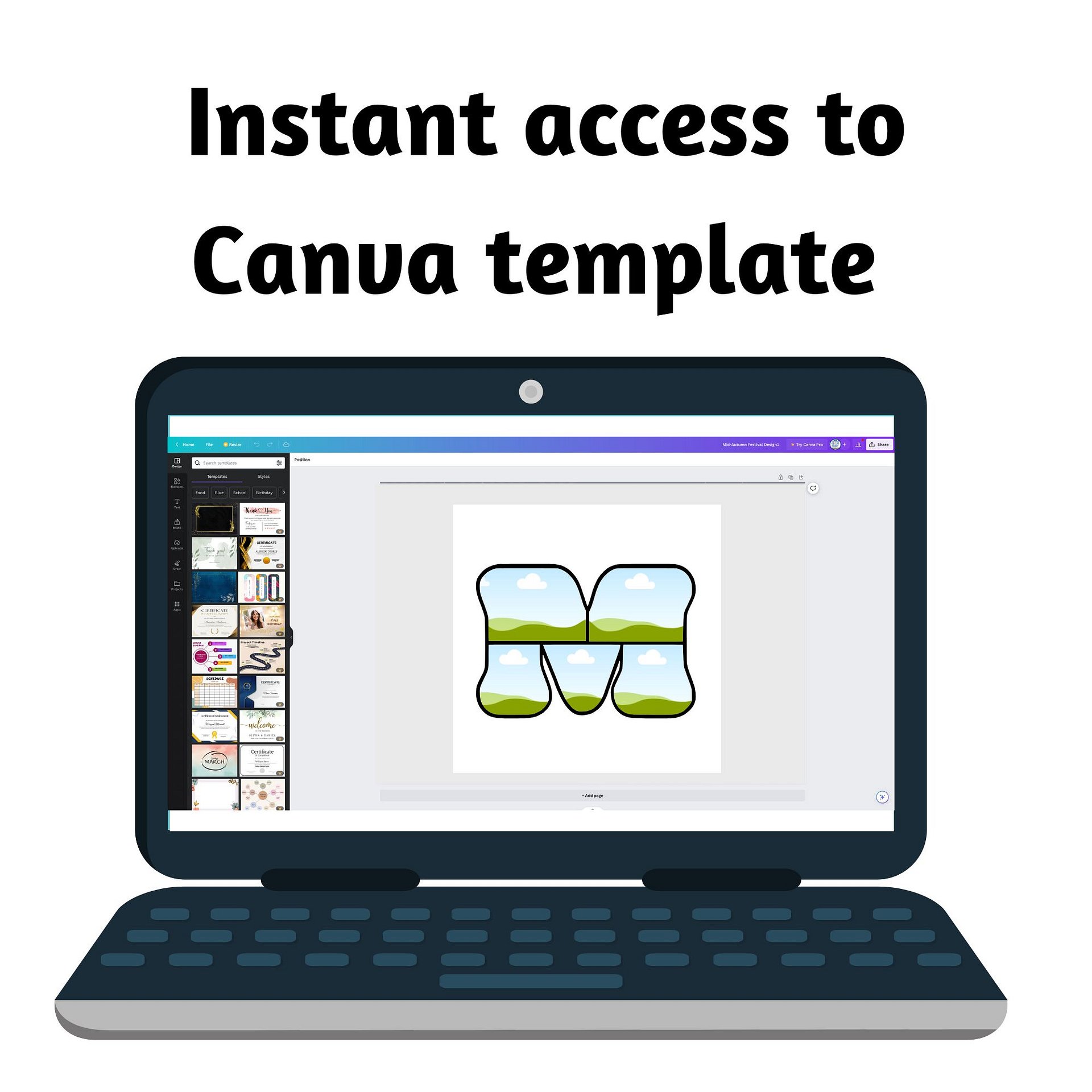Fat and Fun Alphabet (A - Z) Multiple Frames Canva Templates product image (4)