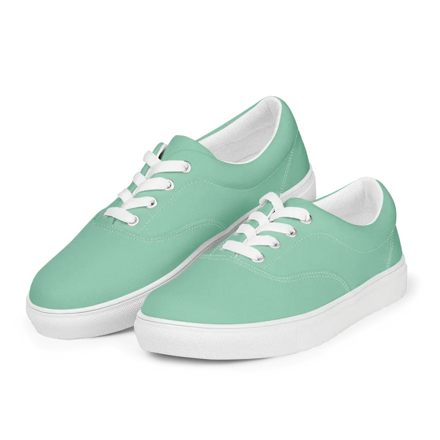 Muse Coquette Lace-Up Canvas Shoes (Mint jam) product image (4)