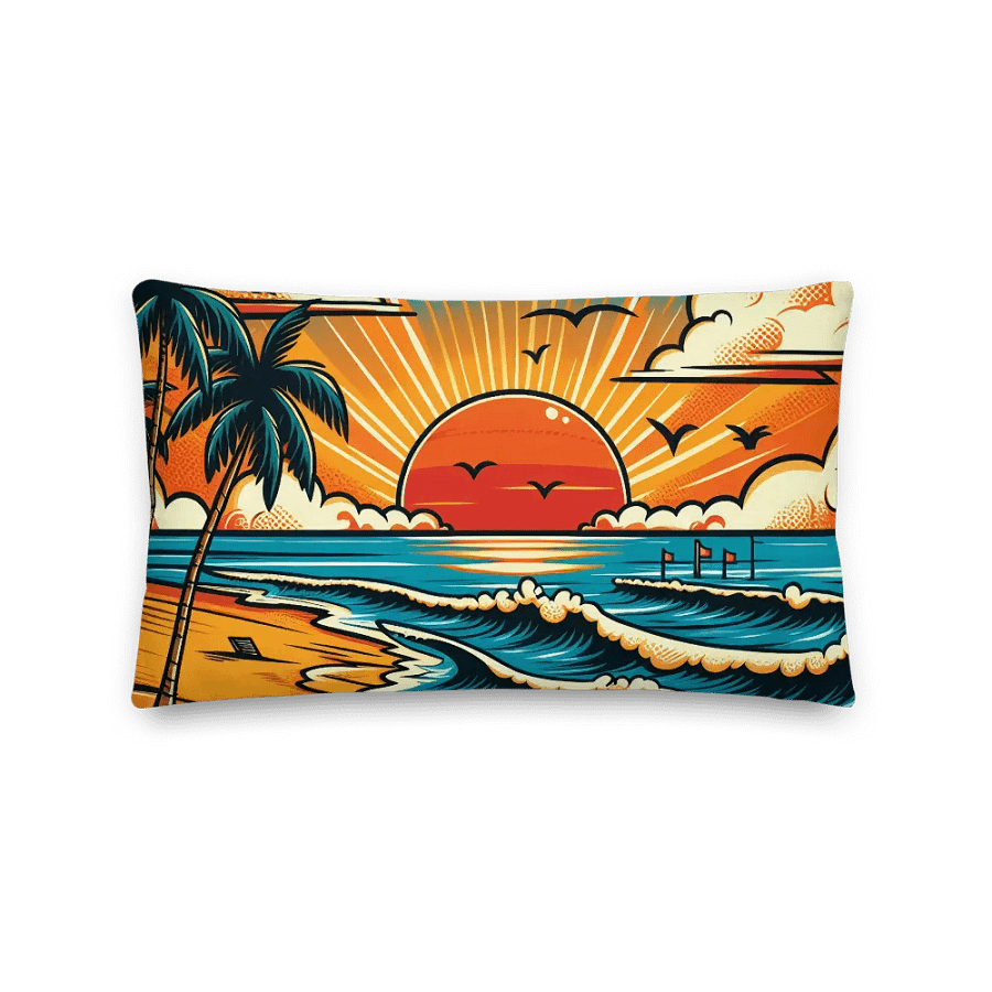 Tropical Sunset Dreams Pillow | Ai Design beach product image (3)