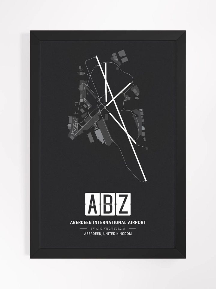 Framed Airport ABZ Premium Map On Matt Paper product image (1)