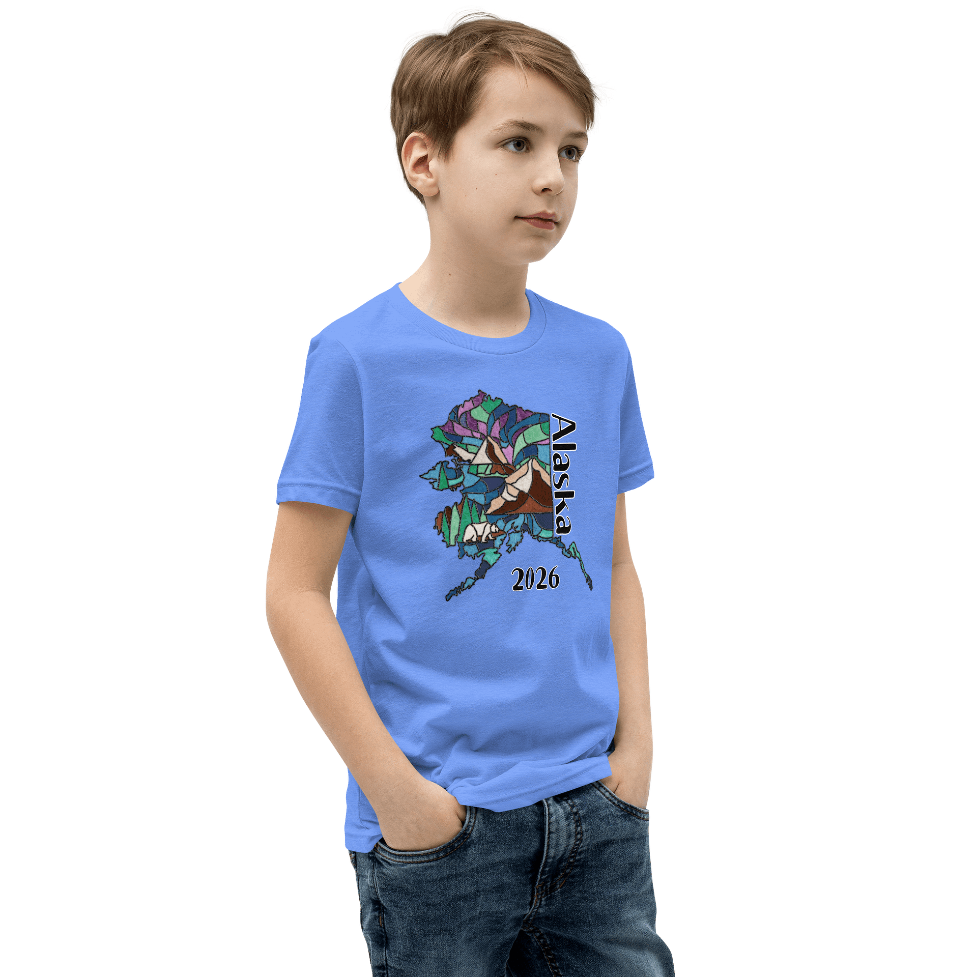 Great Alaskan Family Adventure: Stained Glass Youth Matching Tees product image (27)