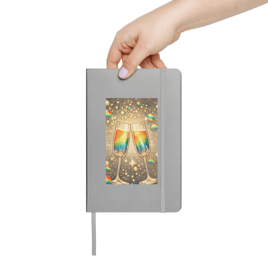 Rainbow Champagne Celebration Journal / Guestbook - SILVER product image (7)