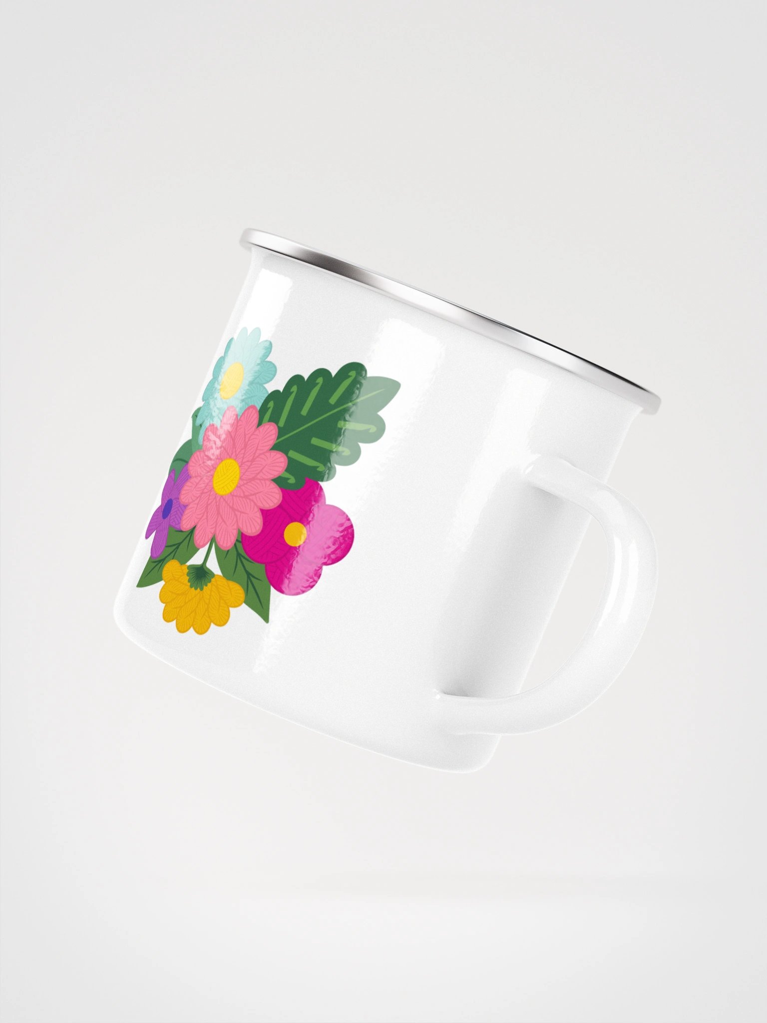 Floral Yarn Enamel Mug product image (3)