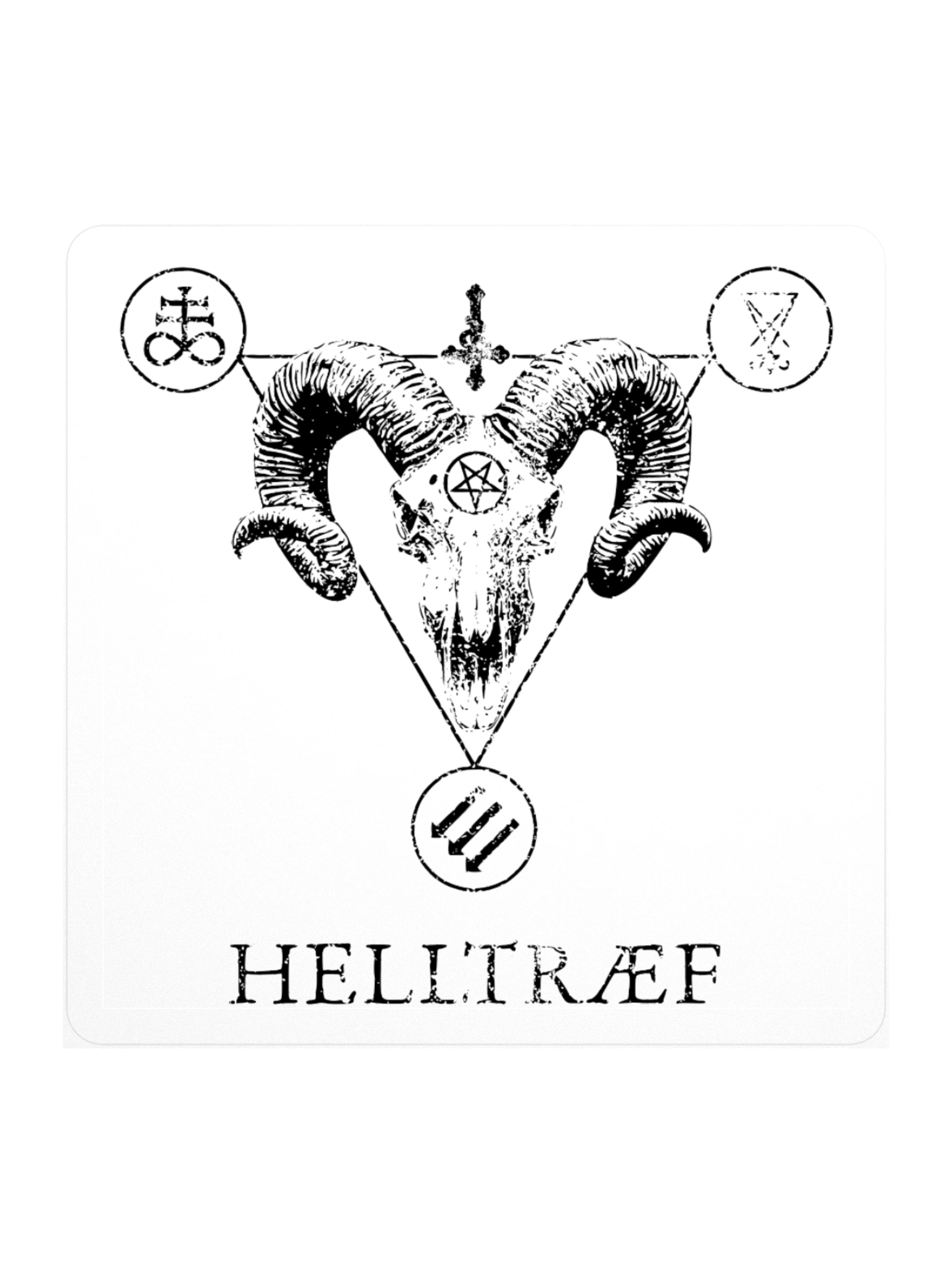 Helltræf Logo (Black) Sticker product image (2)