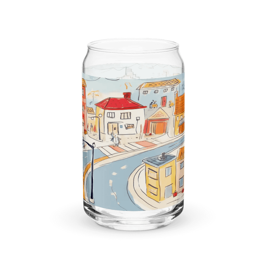 'No Nos Avergonzamos de las Buenas Noticias' Town Village Can-Shaped Glass product image (3)