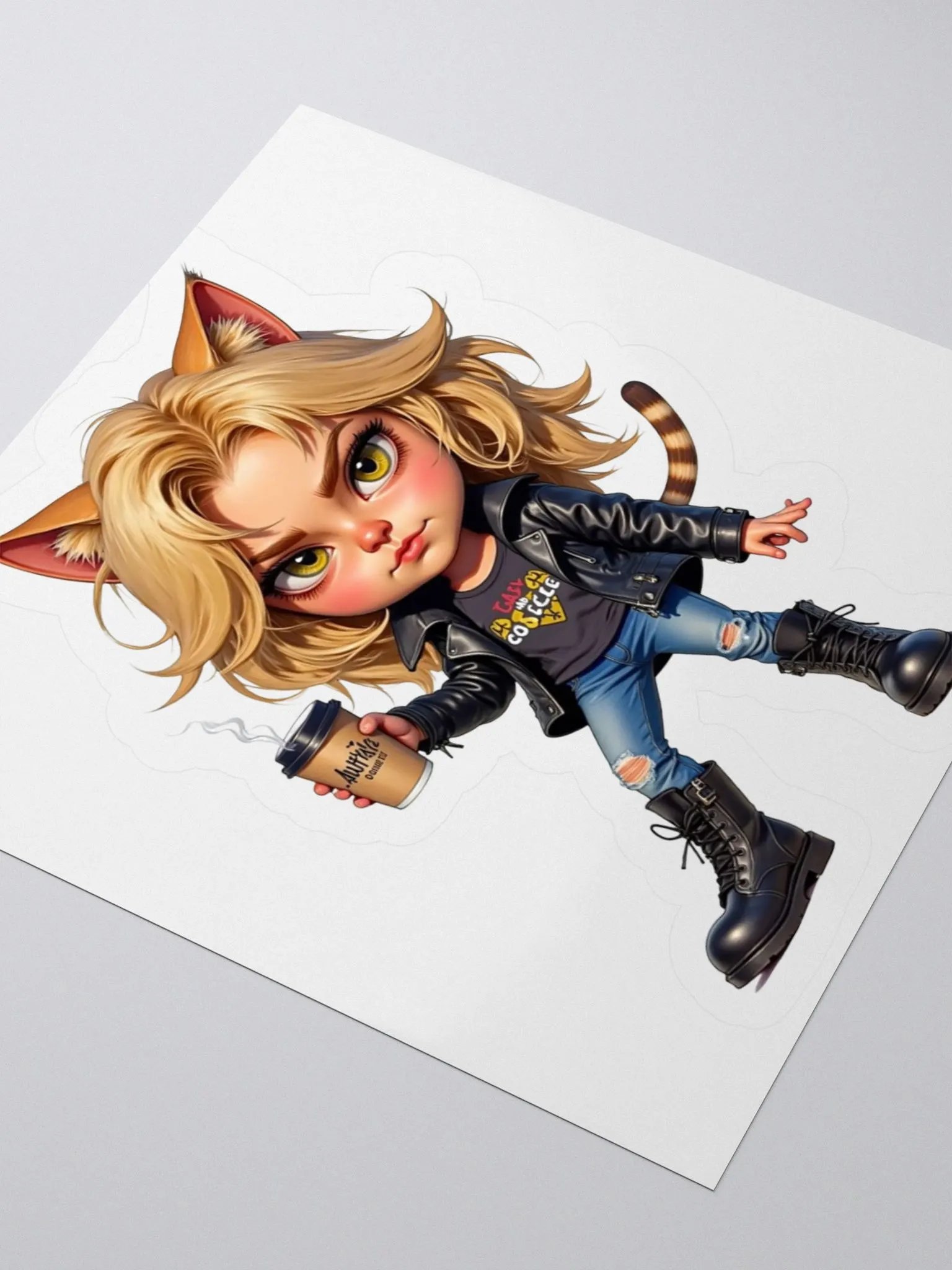 Blond Cat Coffee Break Sticker Set product image (8)