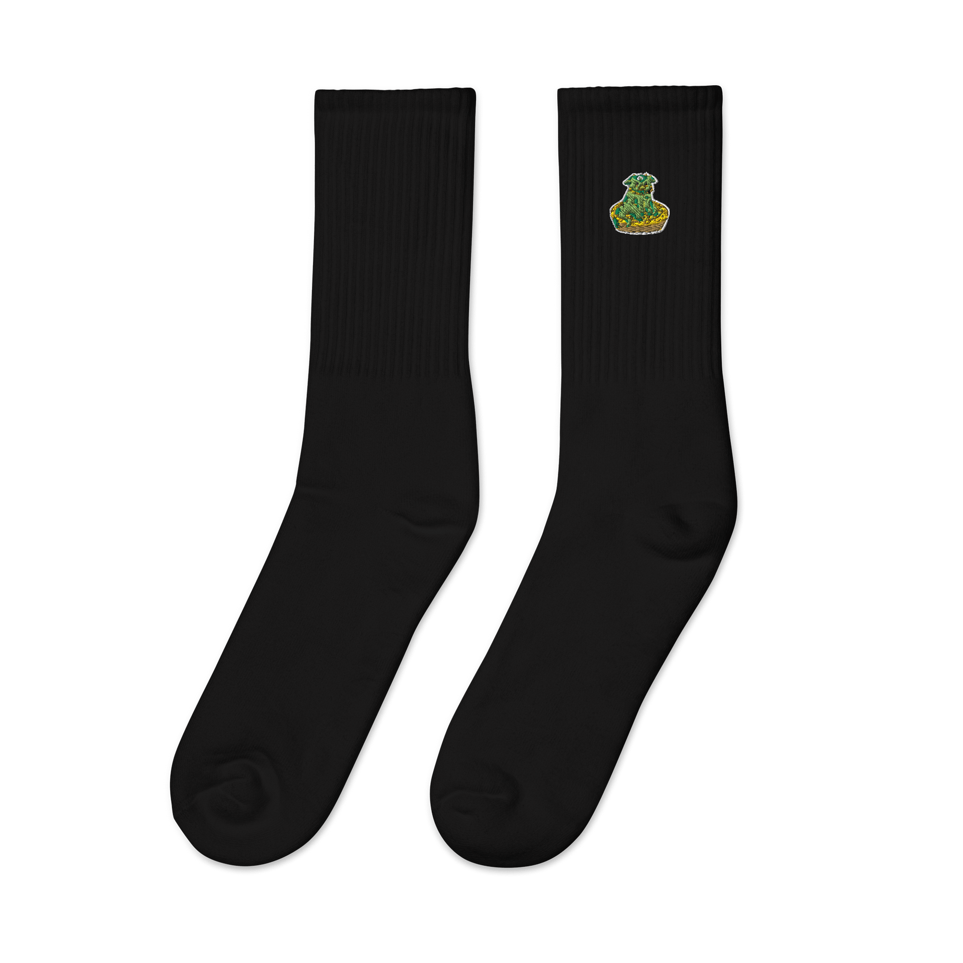 'cowseatpie' Embroidered Crew Socks product image (2)