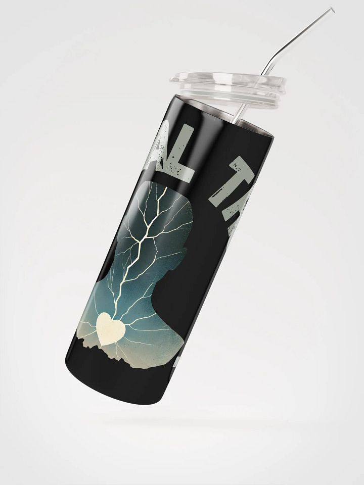 Stainless Steel Tumbler silhouette design and 'EMOTIONAL THUNDER' text. product image (4)
