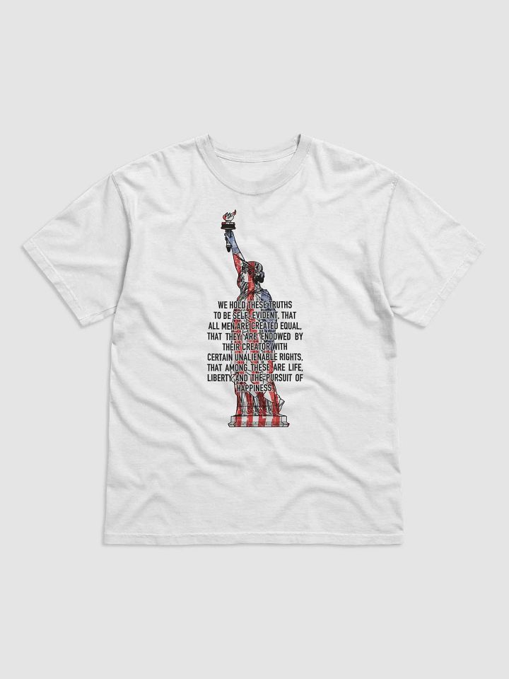 Lady Liberty + Declaration Of Independence - Red + White + Blue - T-Shirt product image (1)