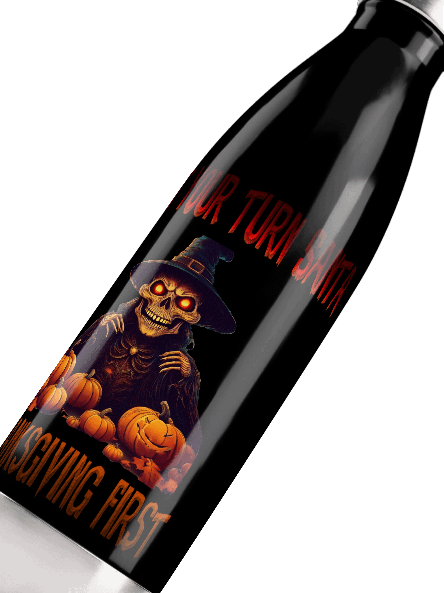 Thanksgiving Skeleton Stainless Steel Water Bottle product image (10)