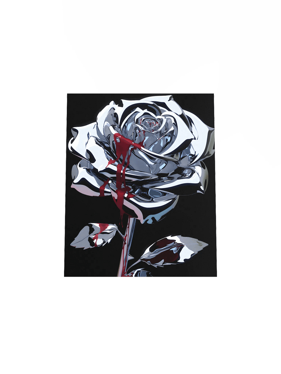 Bleeding Metallic Rose Matte Poster product image (4)