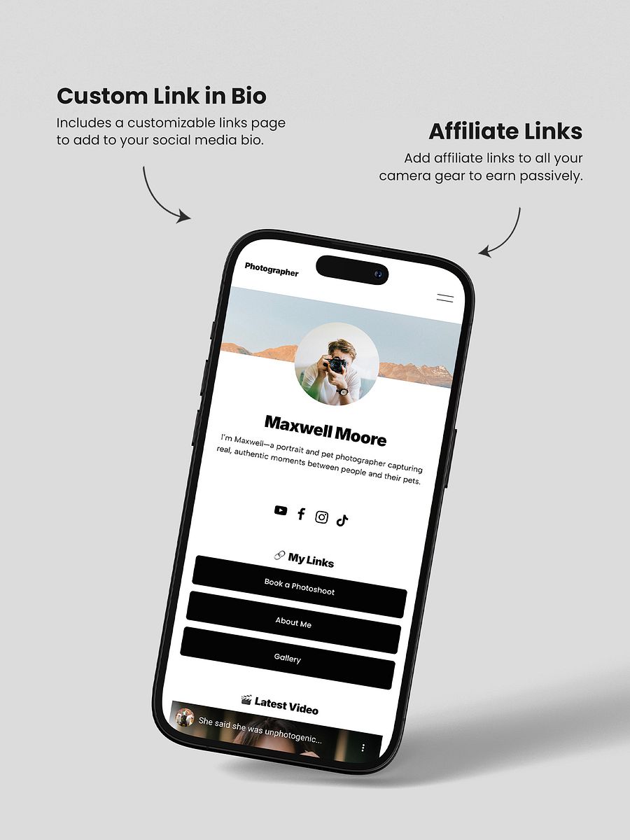 Photographer Website Template product image (4)