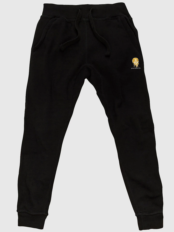 EMBROIDERED BLACK TWO-COLOR SKULL JOGGERS product image (1)