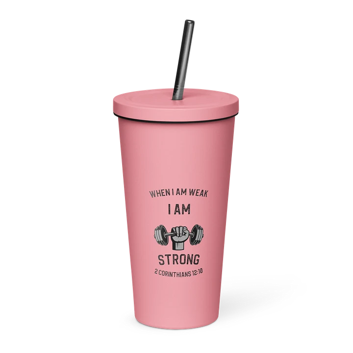 I Am Strong 20 oz. Isolated Cup: Pink product image (1)