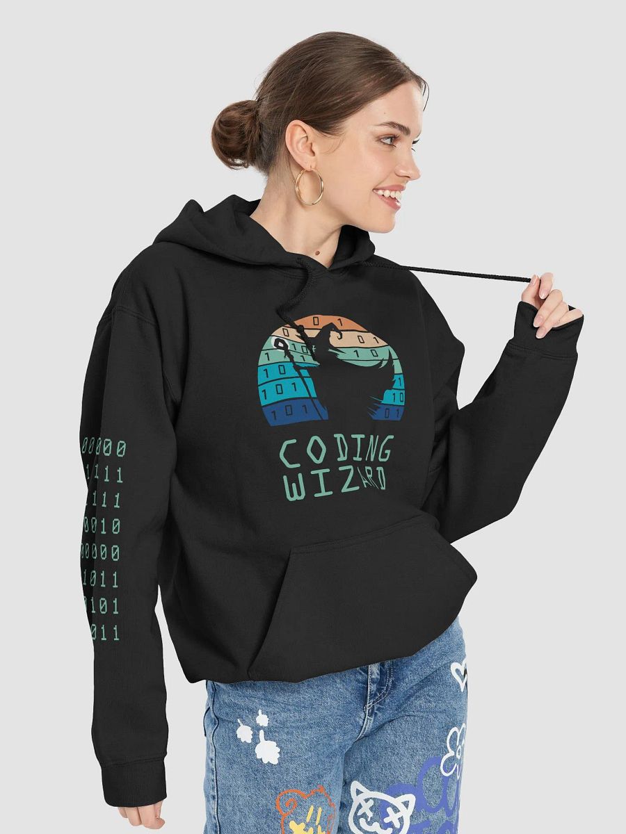 Epic Vintage Sunset "Coding Wizard" Silhouette Hoodie product image (6)