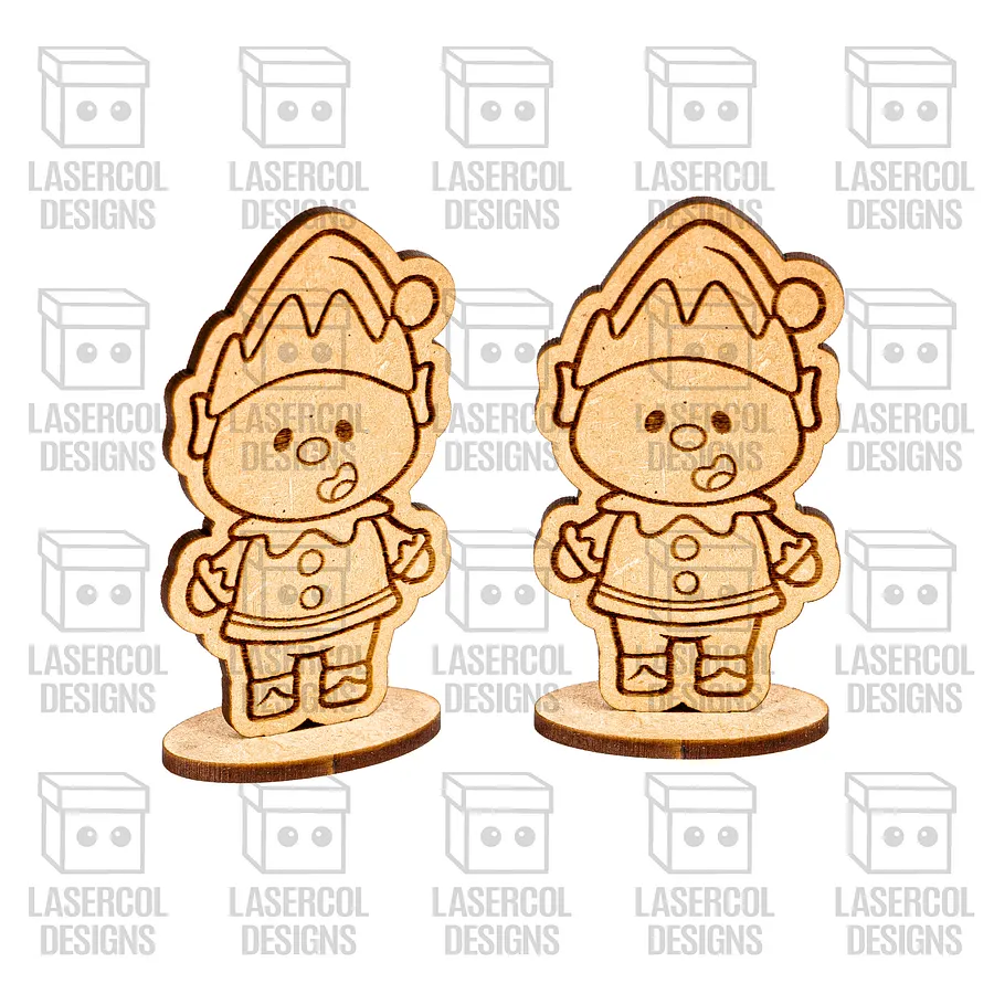 Christmas Characters Cut Outs with Base - Laser Cut Files product image (6)