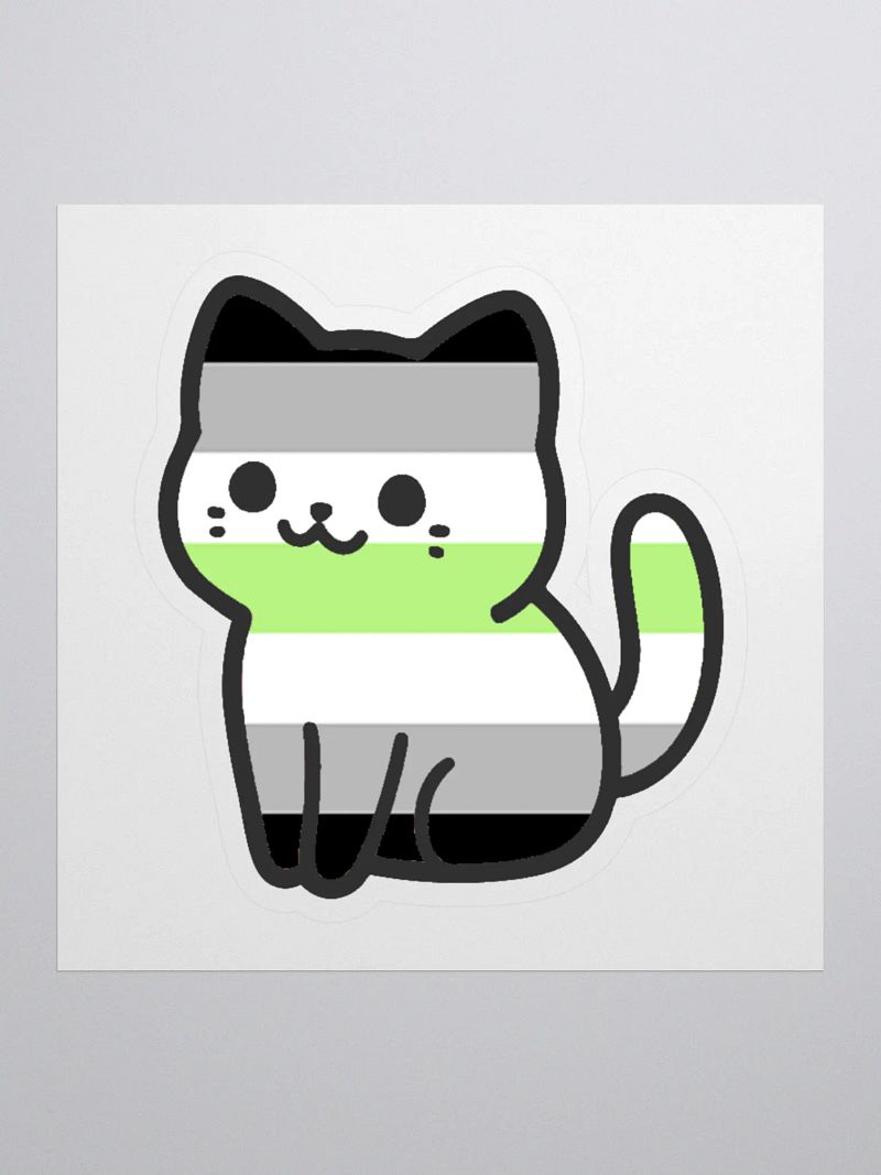 Agender Pride Kitty Sticker
