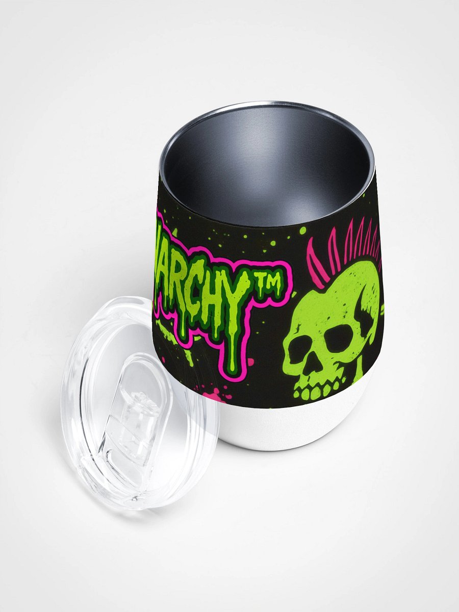 Yarnarchy™ Punk Skull Wine Tumbler – Crochet Chaos Edition product image (2)