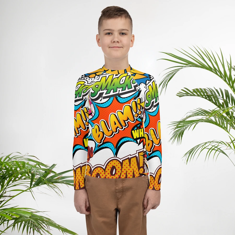 Dynamic Comic Action All-Over Print Youth Rash Guard product image (22)