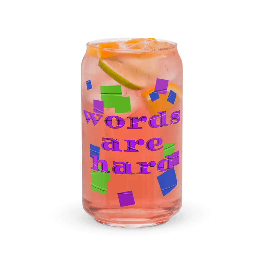 words are hard glass product image (37)