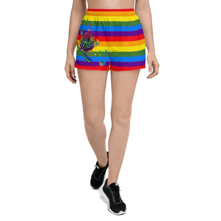 PRIDE Cthulhu Royalty Women's Athletic Short Shorts product image (1)