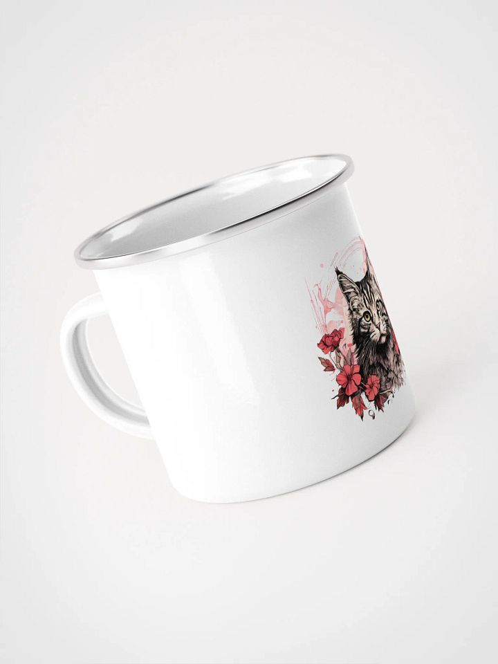 Feline Floral Enamel Mug product image (2)