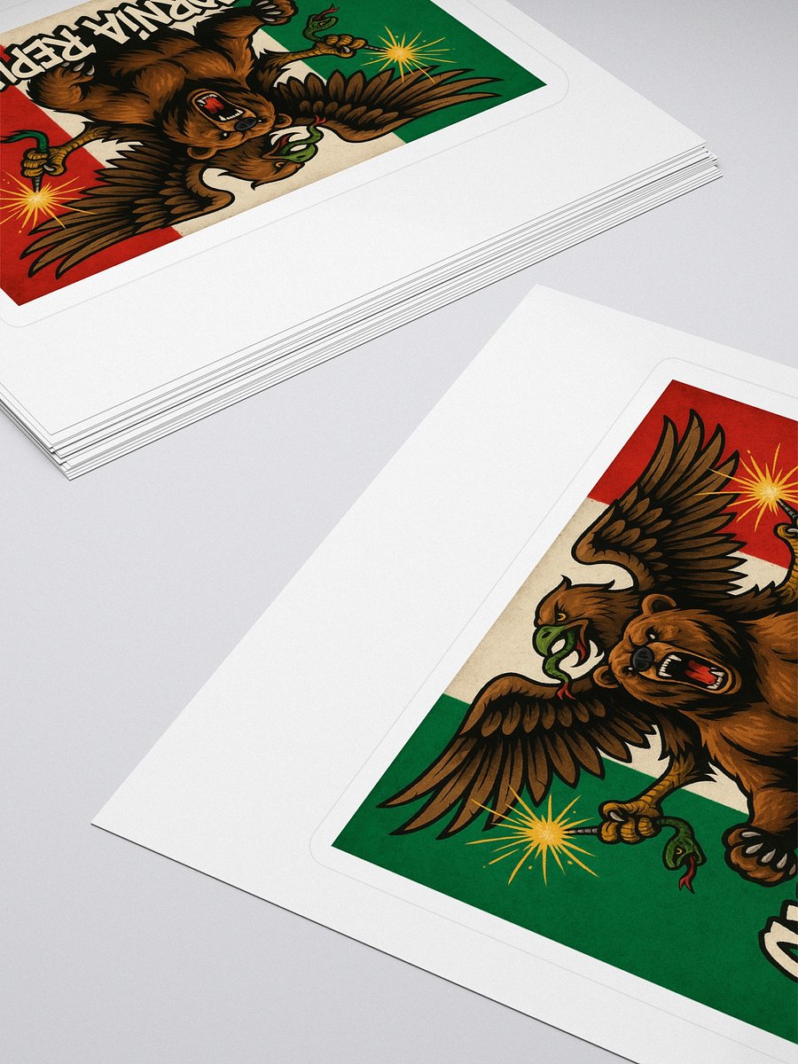 California Republic Battle Flag Vinyl Sticker product image (4)