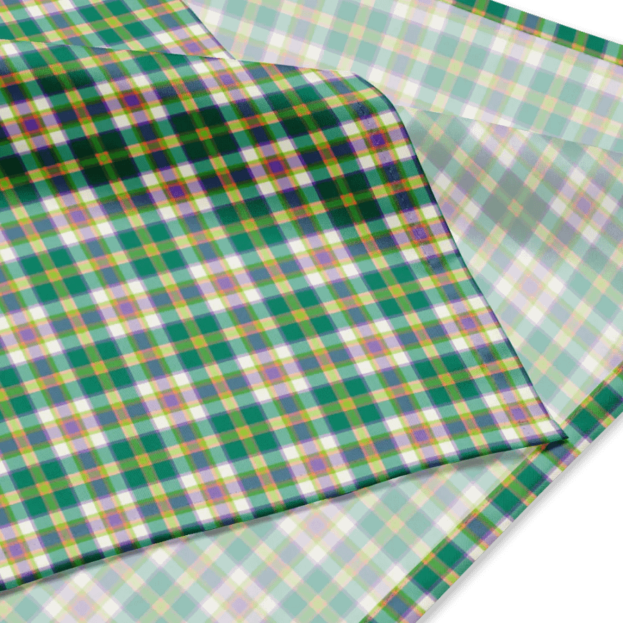 Seafoam and Purple Plaid Bandana product image (2)