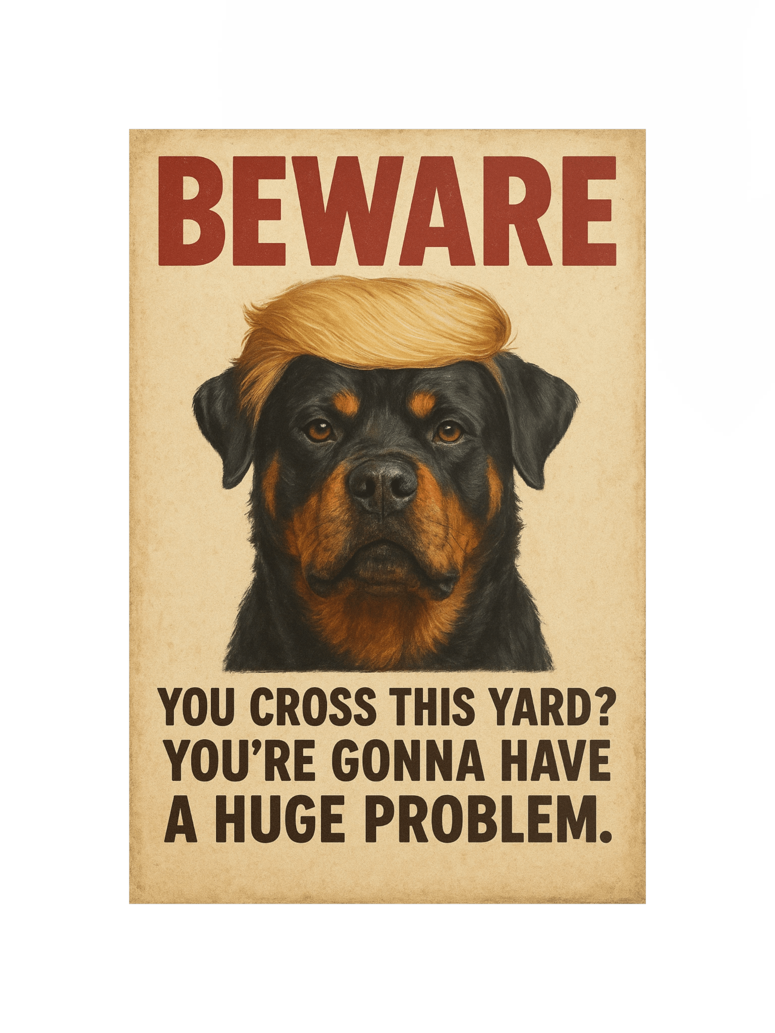 Rottweiler - BEWARE, You cross this yard? You’re gonna have a huge problem. product image (12)