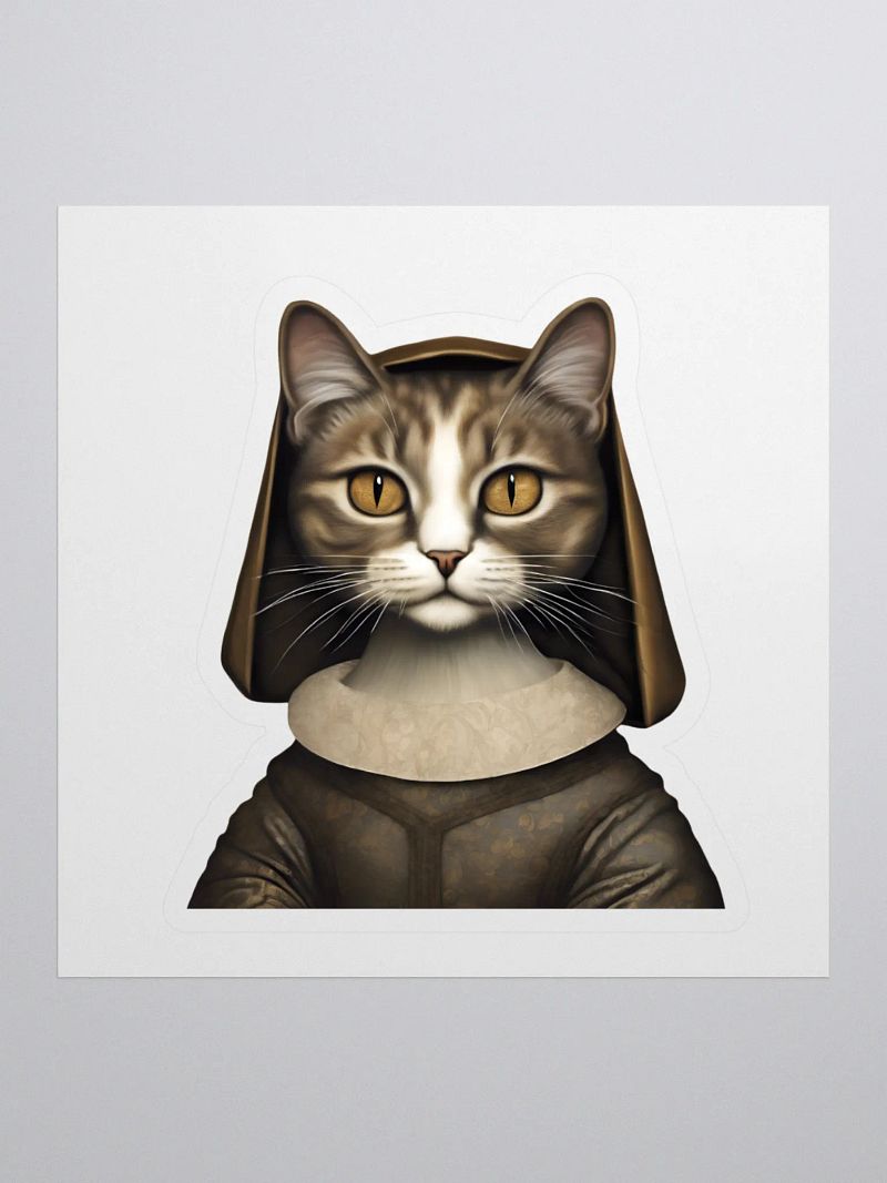 Renaissance Cat Kiss Cut Stickers