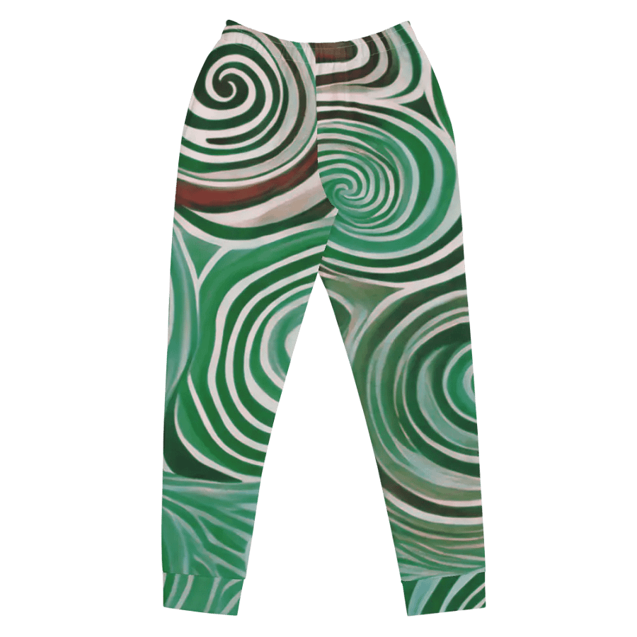 Funky Cool Green Liquid Tie-Dye Women's Joggers product image (10)