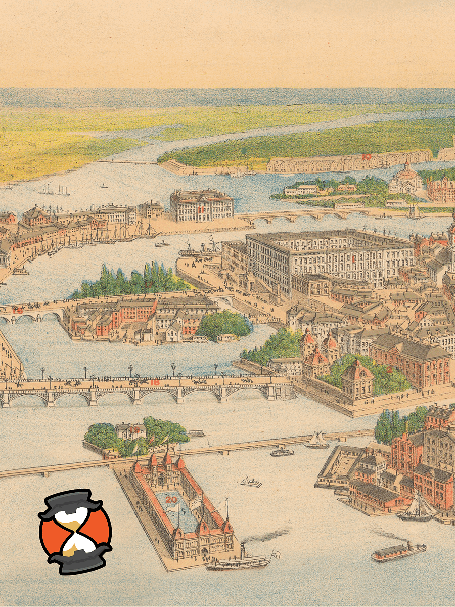 Stockholm 1901 Poster Print – Hand-Drawn Cityscape Print (Unframed) product image (5)