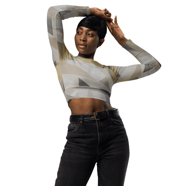 Fragmented Geometry Recycled Crop Top product image (1)