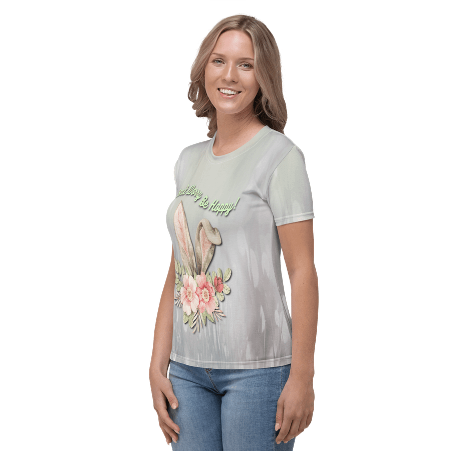Don't Worry Be Hoppy! Easter All Over Print T-shirt product image (3)