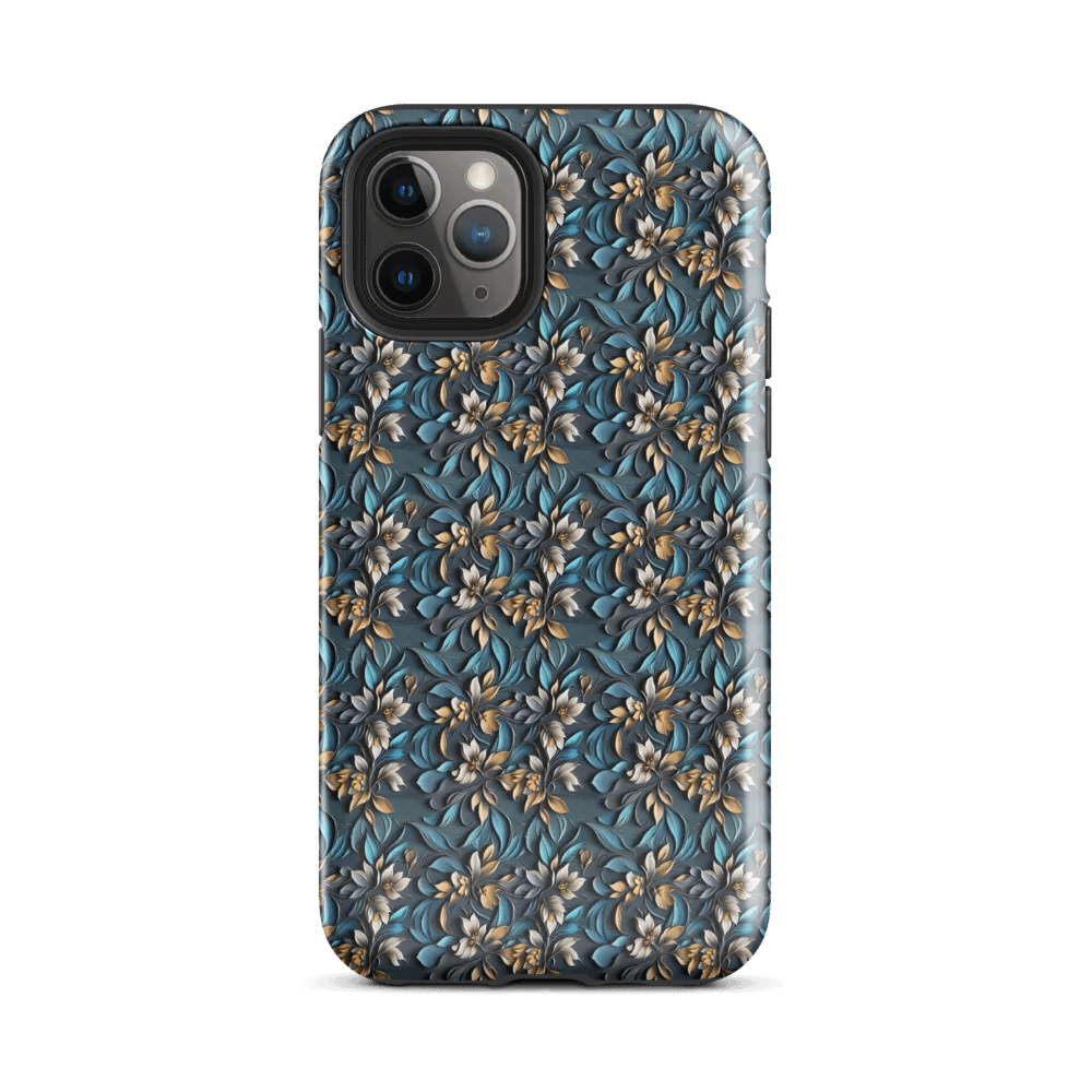 Tough Phone Case for iPhone® - Floral Pattern with a Sculpted Appearance product image (2)