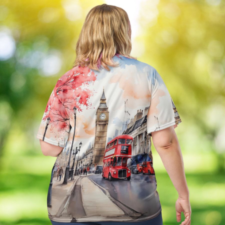 London England Watercolor All Over Print Jersey Shirt product image (7)