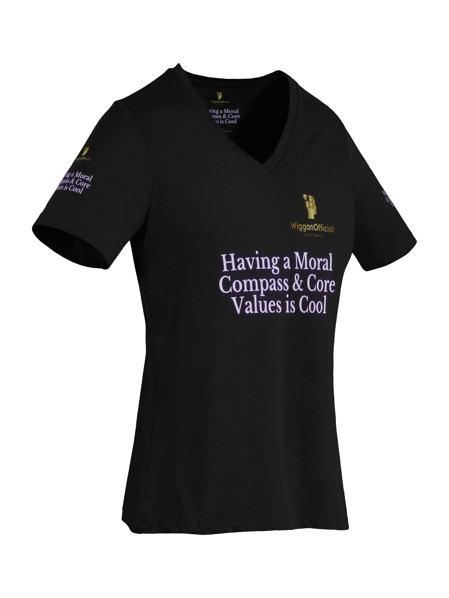 WigganOfficial “Having a Moral Compass & Core Values Is Cool” V-Neck T-Shirt product image (44)