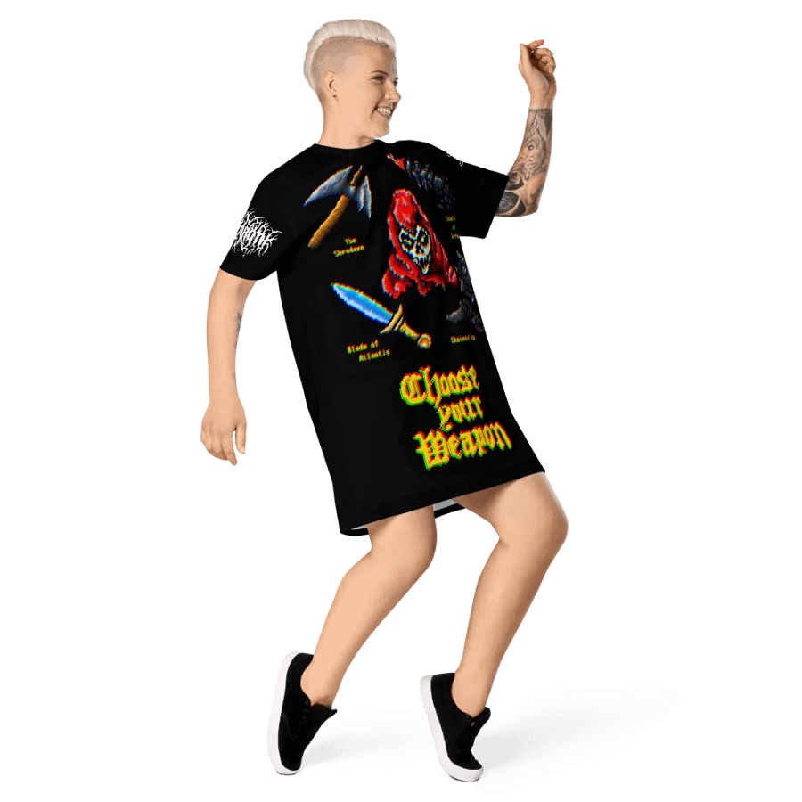 Choose Your Weapon Pixel-Art T-Shirt Dress product image (8)