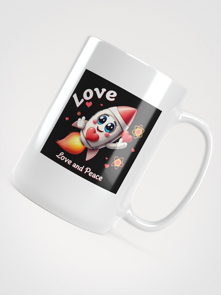 Love and Peace White Glossy Mug product image (4)