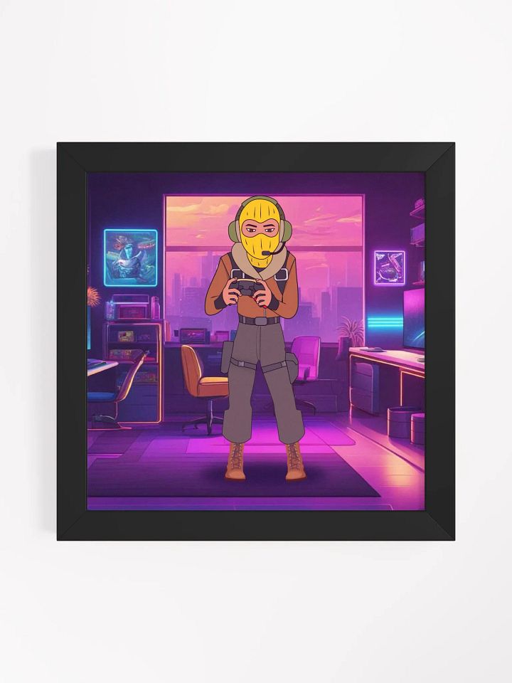 Neon Gaming Haven Framed Poster product image (1)
