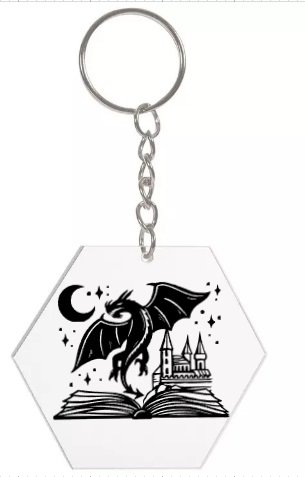Dragon/ Book Key Chain product image (1)